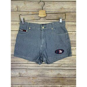 Tommy Hilfiger Vintage Womens 3 Shorts Patches Rare Flat Front Blue
